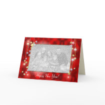 Happy New Year Stars (photo frame) Cards