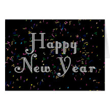 Happy New Year Text Design Card