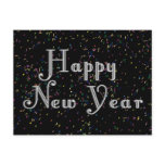 Happy New Year Text Design postcards