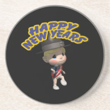 Happy New Years Baby Drink Coasters