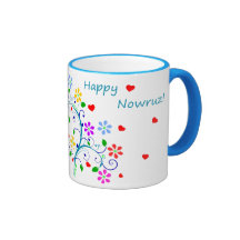 Happy Nowruz the Persian New Year, Bright Floral Mug
