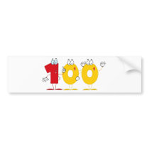 Happy Number 100 Bumper Stickers