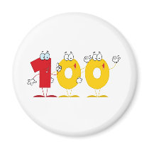 Happy Number 100 Refrigerator Magnets