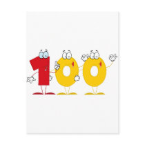 Happy Number 100 Post Card