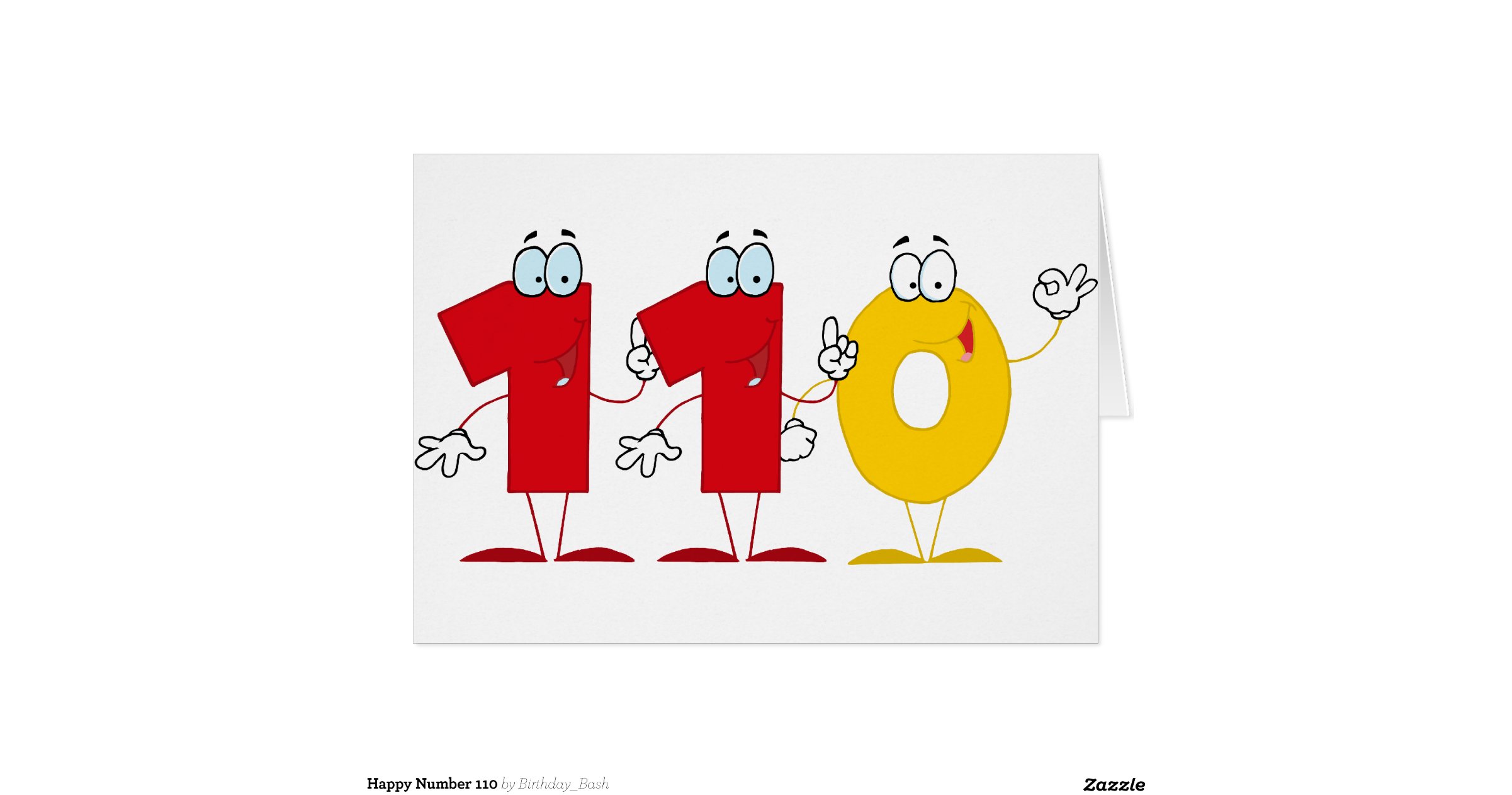 Happy Number 110 Greeting Card Zazzle