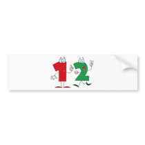 Happy Number 12 Bumper Stickers