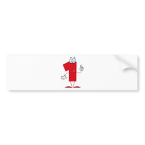 Happy Number 1 Bumper Sticker