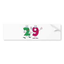 Happy Number 29 Bumper Sticker