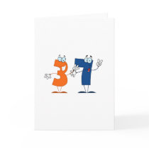 Happy Number 37 Greeting Cards