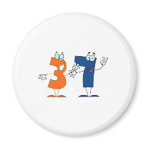 Happy Number 37 Refrigerator Magnets