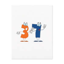 Happy Number 37 Postcard