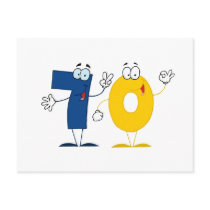 Happy Number 70 Postcards
