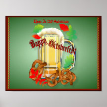Happy Oktoberfest Beer Kitty Poster