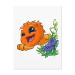 Happy orange JubJub in Neopia Central postcards