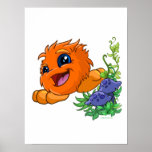 Happy orange JubJub in Neopia Central posters