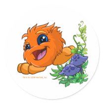 Happy orange JubJub in Neopia Central stickers