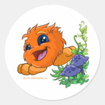 Happy orange JubJub in Neopia Central stickers