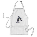 happy orca killer whale aprons