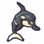 happy orca killer whale photo sculptures
