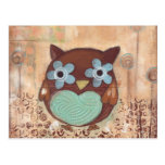 Happy Owl Postcard