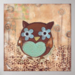 Happy Owl Poster