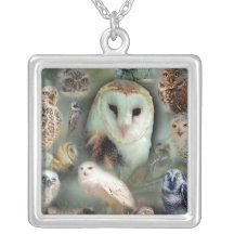 Happy Owls Personalized Necklace