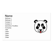 Happy Panda Face Business Card Templates