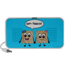 Happy Passover Cute Matzot - blue Travelling Speaker