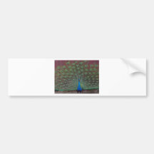 happy peacock bumper stickers