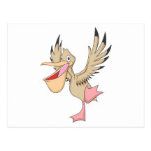 Happy Pelican Bird Postcard