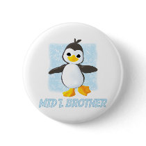 Happy Penguin Middle Brother Pins