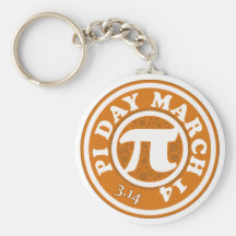 Happy Pi Day March 14 Keychain