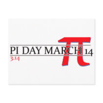 Happy Pi Day March 14 Post Cards