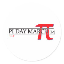 Happy Pi Day March 14 Sticker