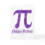 Happy Pi Day Purple Swirls cards