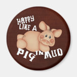 Happy Pig Fridge Magnets