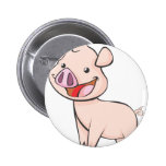 Happy Piglet with a Big Smile Pin