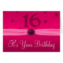 Happy Pink Birthday 16 Congrats Cards