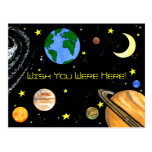 Happy Planets and Space Post Card