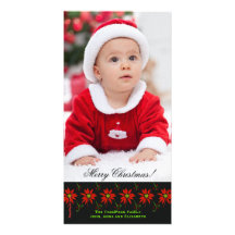 Happy Poinsettias Photo Card