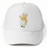 Happy Pointing Pig Chef Hat