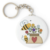 happy pollination key chain