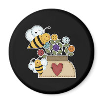 happy pollination fridge magnet