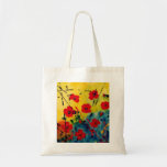 "Happy Poppies" by Linda Powell~Tote Canvas Bag