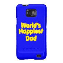 Happy Positive Fathers & Dads  Worlds Happiest Dad Samsung Galaxy SII Case