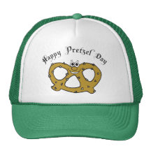 Happy Pretzel Day Gift Trucker Hats