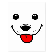 Happy Puppy Face Post Card