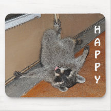 Happy Racoon Mousepad