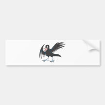 Happy Raven Bird Bumper Sticker