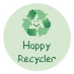 Happy Recycler Cross Stitch Pattern Stickers